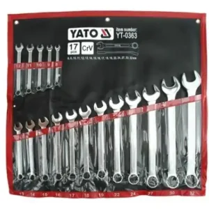 KLUCZE PŁASKO-OCZKOWE 8-32 17SZT YT-0363 YATO Bestseller